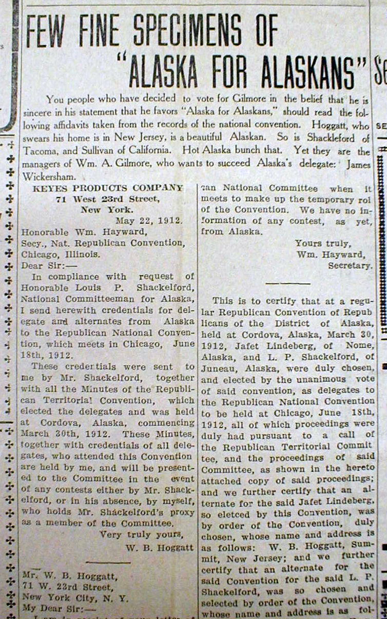 Rare original 1912 SKAGWAY Alaska Territory newspaper DAILY ALASKAN