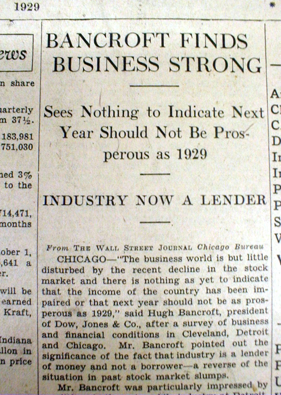 stock market crash before the great depression