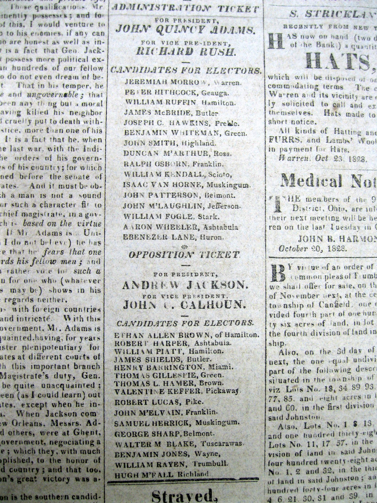 rare-1828-warren-ohio-newspaper-presidential-election-jackson-vs-j