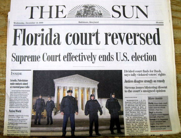 2 2000 Newspapers Supreme Court Rules GEORGE BUSH Winner O PRESIDENTIAL ...